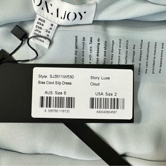 NEW Shona Joy Bias Cowl Slip Maxi Dress Cloud Blue Size 2 - Picture 8 of 10